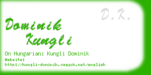 dominik kungli business card